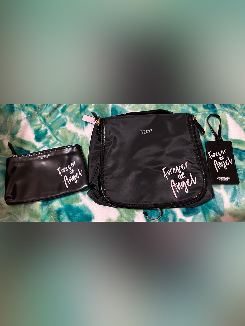 Victoria’s Secret Travel Beauty Bag W/Luggage & Mini Bag,New